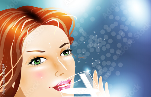 Girl drinking Water