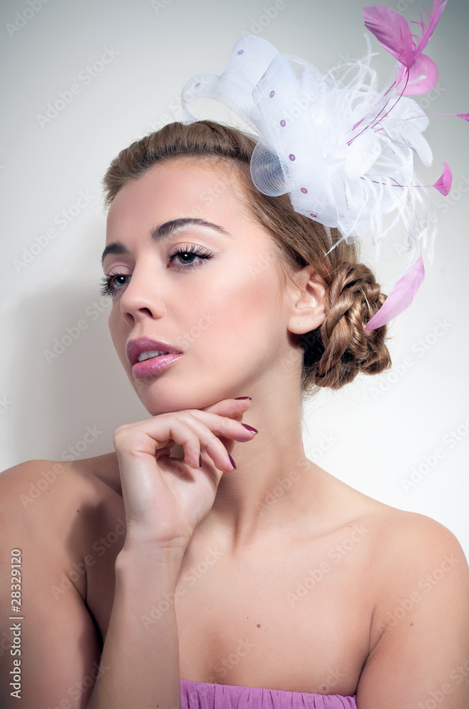 Girl with a fancy hat Girl with a fancy hat