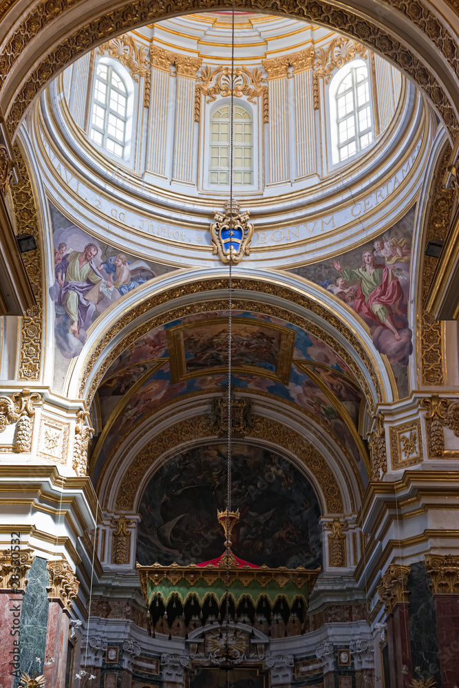 Fototapeta premium The picture from the inside of Mdina cathedral. Malta