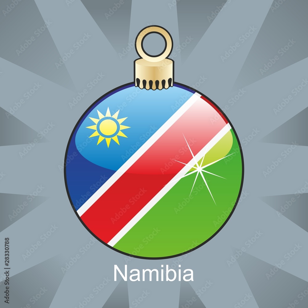 namibia flag in christmas bulb shape namibia flag in christmas bulb shape