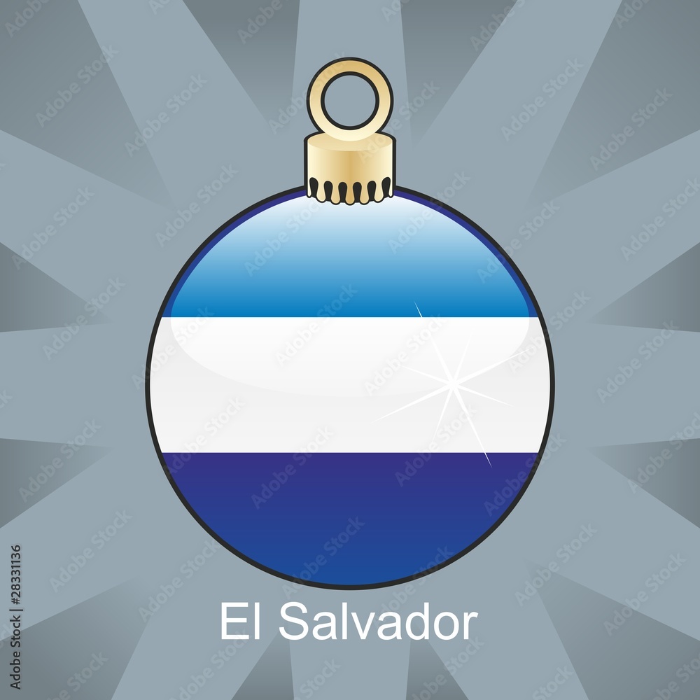 el salvador flag in christmas bulb shape el salvador flag in christmas bulb shape