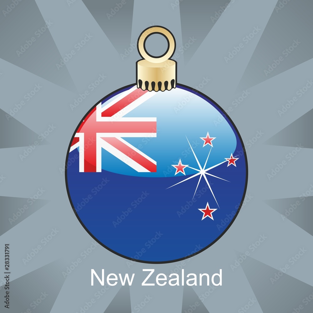 new zealand flag in christmas bulb shape new zealand flag in christmas bulb shape