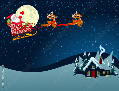 Santa Claus in Sled