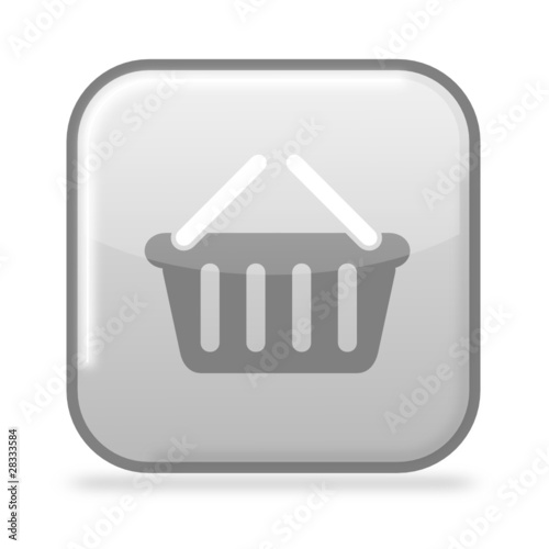 Button Warenkorb grau