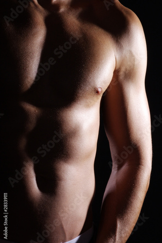 Männer Body sephia closeup