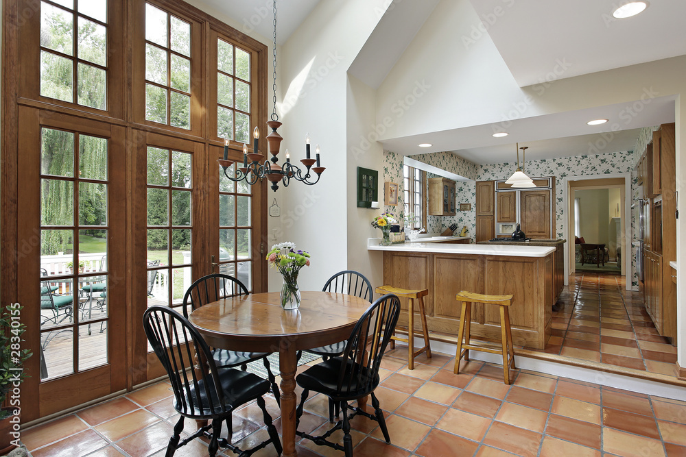 Fototapeta premium Kitchen and eating area