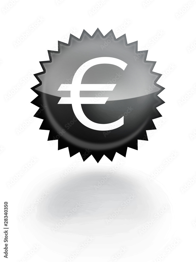 Euro Glossy Button Icon Euro Glossy Button Icon