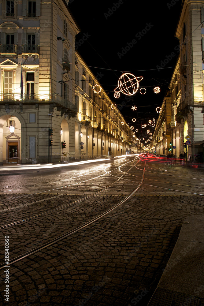 Torino di notte (Via Po)
