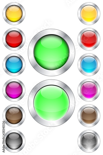 Free Download Metallic Color Web bubble button icons - GFXLoad