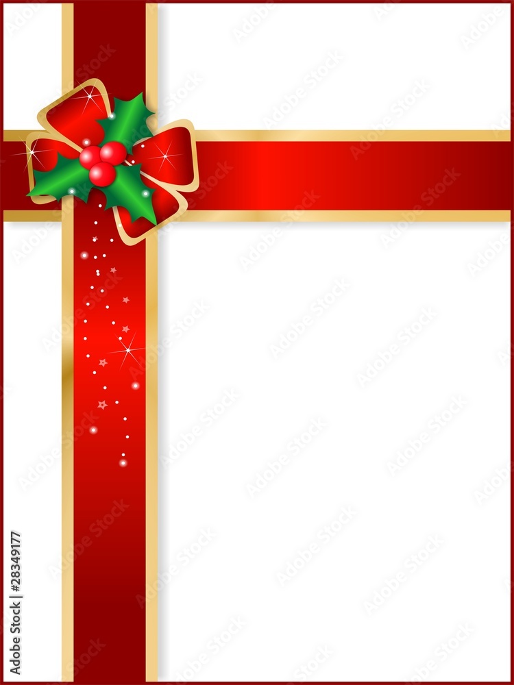 Blank Christmas gift card with mistletoe Blank Christmas gift card with mistletoe