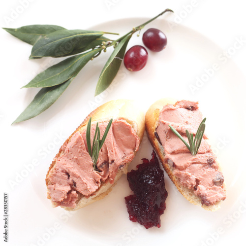 Canapes with Liver Pate photo