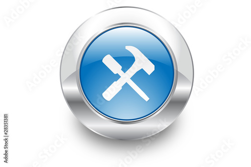 Metal Bubble button icon Tools