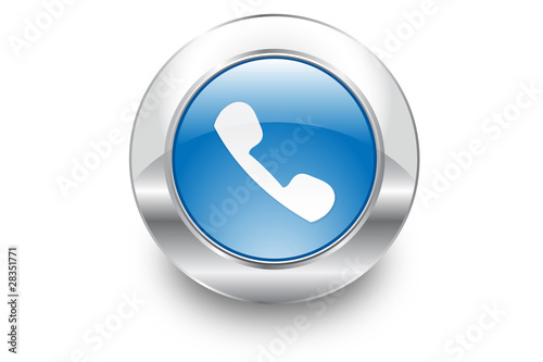 Metal Bubble button icon Phone