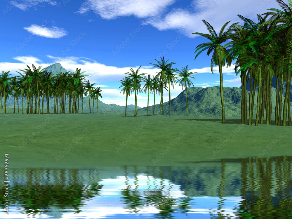 Obraz premium colorful tropical landscape