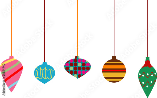 Set of christmas balls
