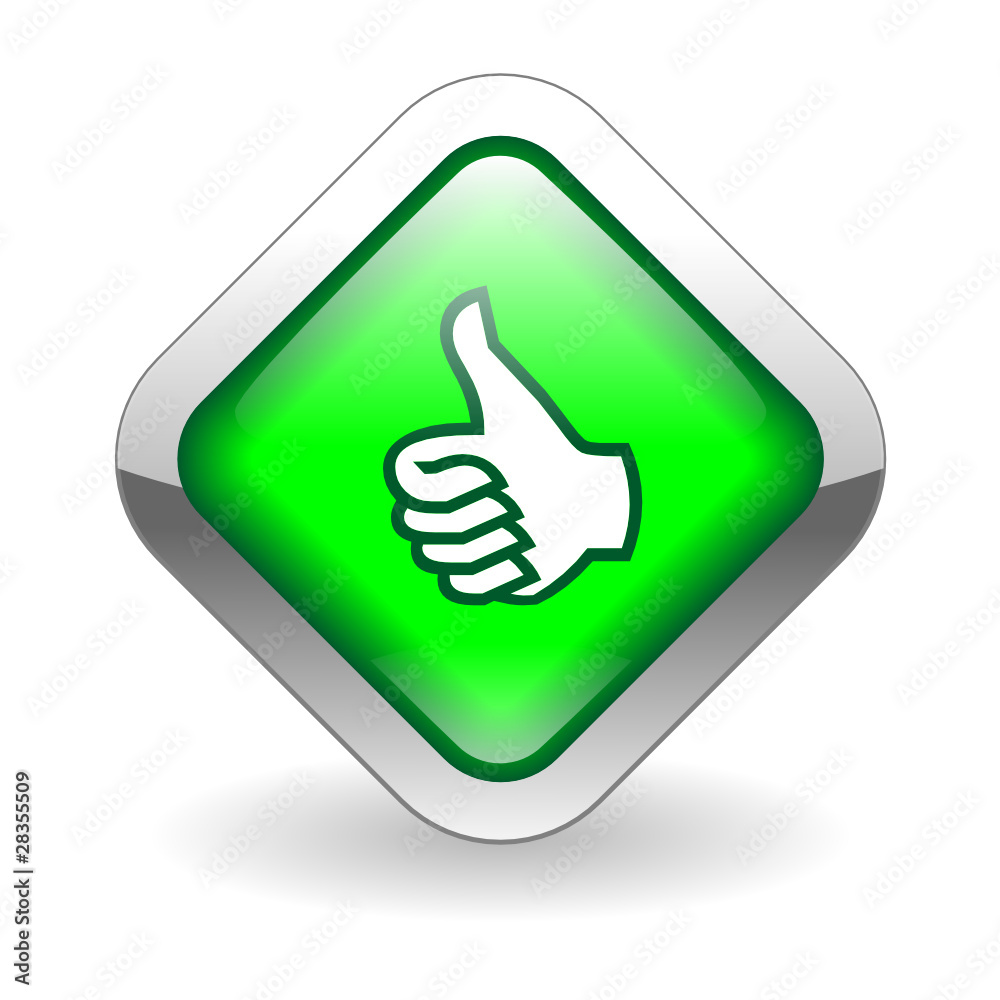 THUMBS UP Web Button (customer satisfaction like ok go yes vote) THUMBS UP Web Button (customer satisfaction like ok go yes vote)