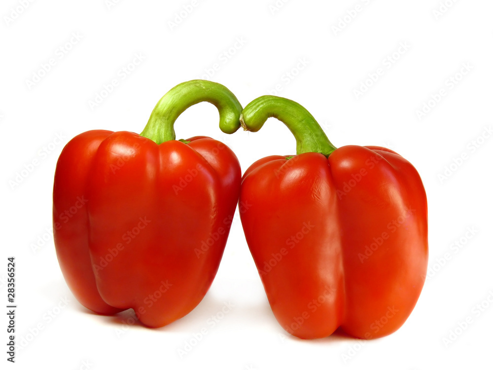 Red bell pepper isolated on white background Red bell pepper isolated on white background