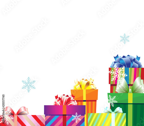 A pile of christmas gift boxes