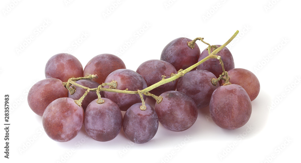Obraz premium Red grapes isolated on white background