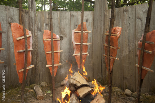 Traditional Native American Salmon bake