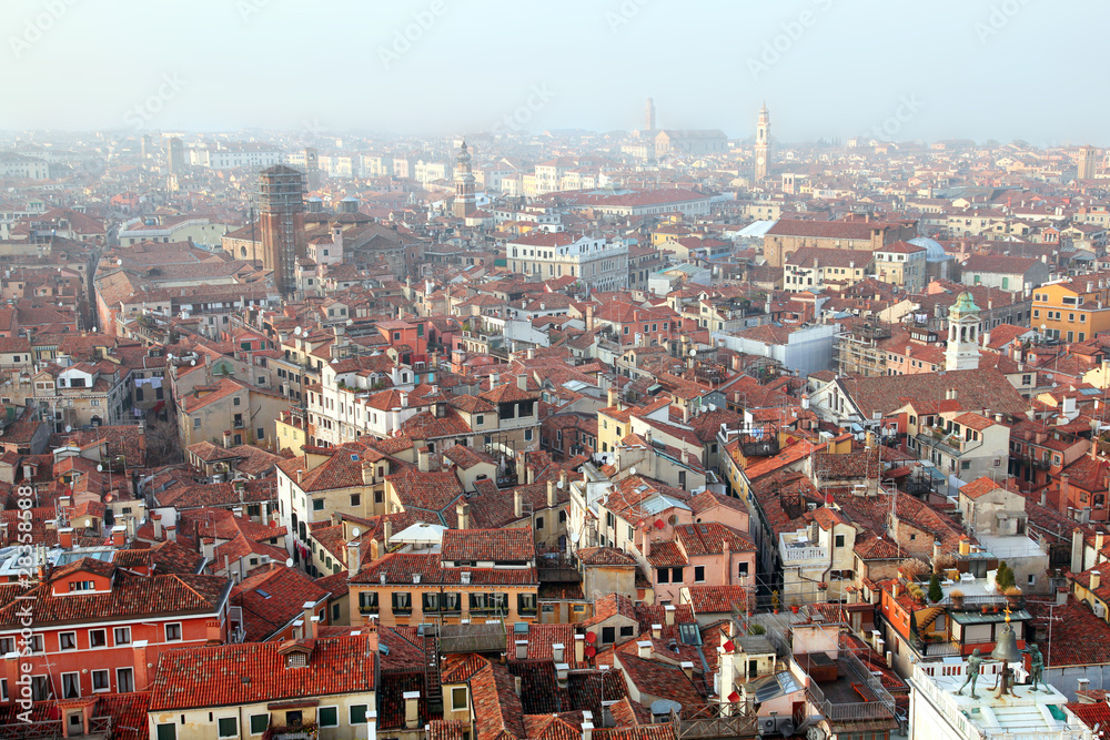 Venice city view from above
