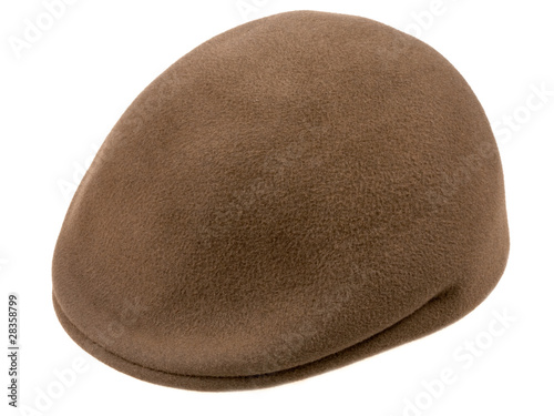 green felt cap