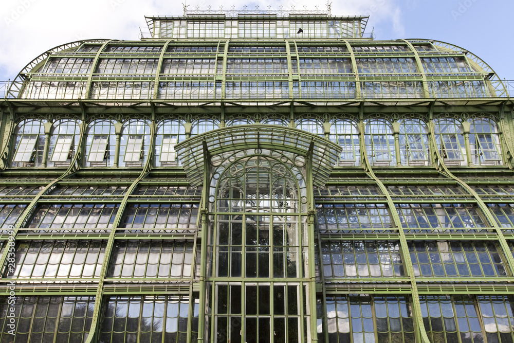 steel construction of a greenhouse