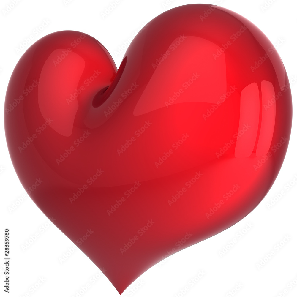 Heart shape total red and shiny. I Love you symbol (Hi-Res) Heart shape total red and shiny. I Love you symbol (Hi-Res)
