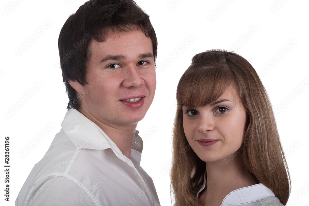 Portrait of a young happy couple