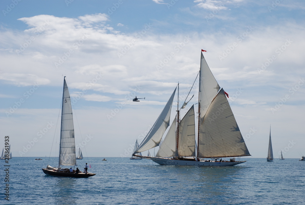 Classic wood sailing Yacht Regatta