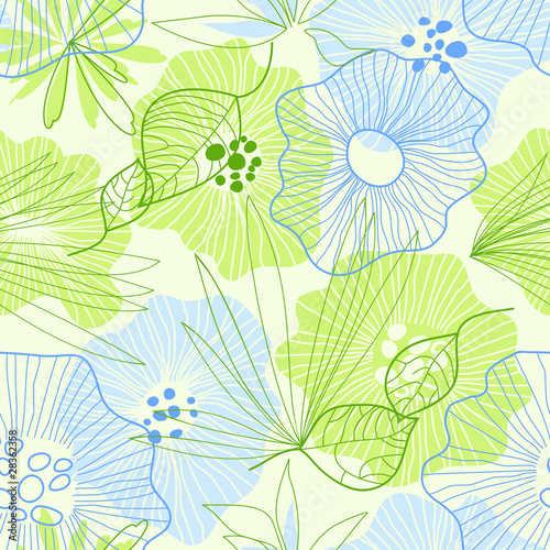 Whimsical floral background