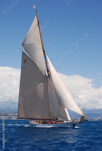 Classic wood sailing Yacht Regatta race