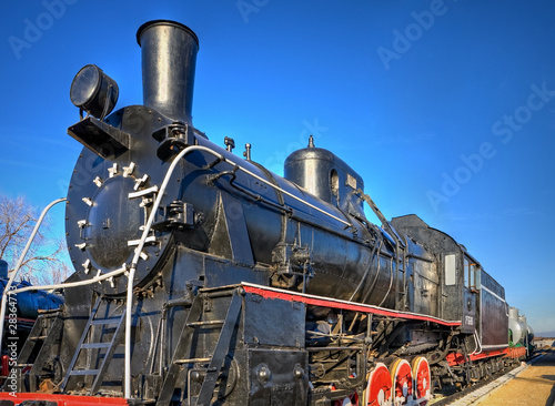 Ancient steam locomotive