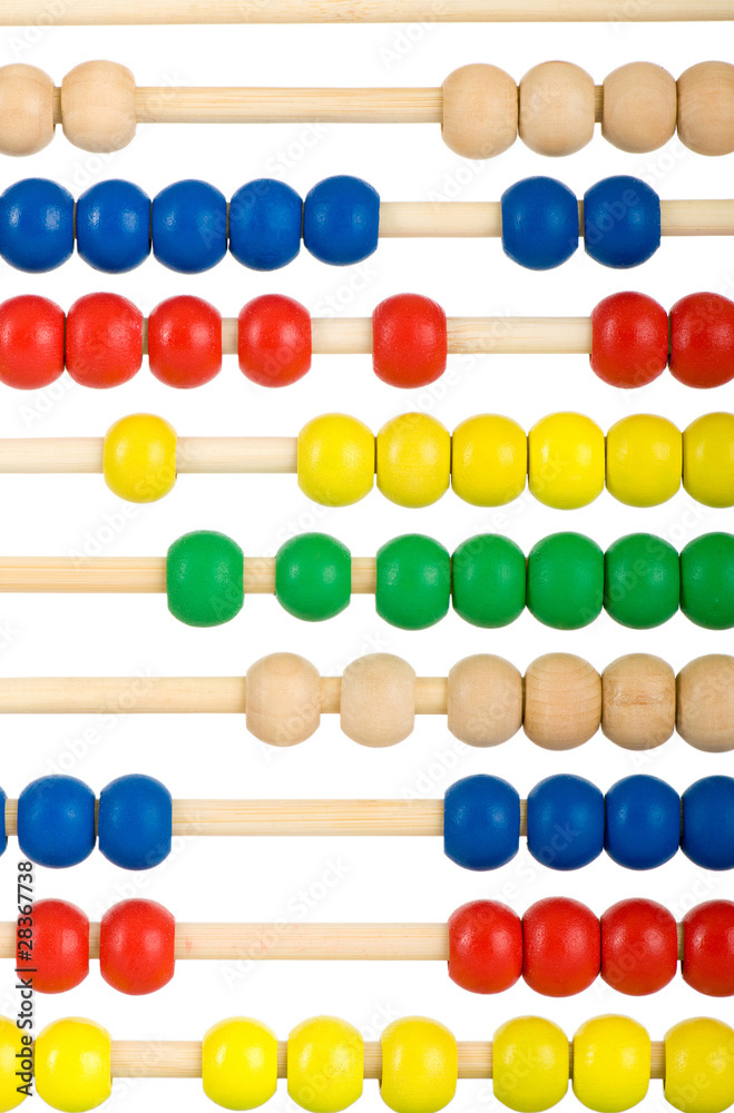 Education concept - Abacus with many colorful beads Education concept - Abacus with many colorful beads