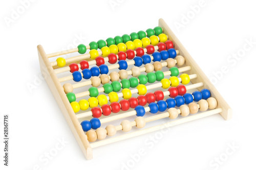 Education concept - Abacus with many colorful beads