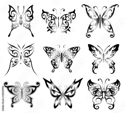 farfalle tribali tattoo