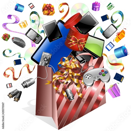 Sacchetto Carta Tecnologico-Technological Paper Bag-Vector