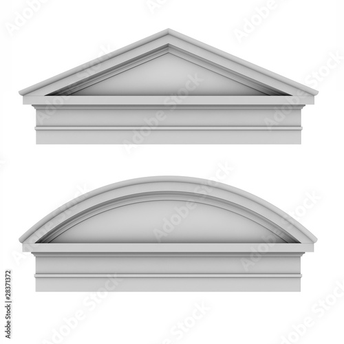 Bilde på lerret 3d classic architecture Roman Tuscan pediments