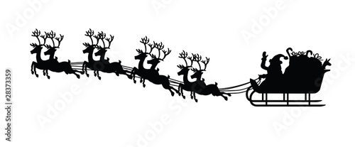 santa claus and his sledge