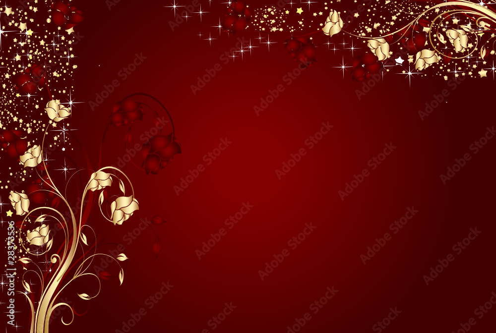 roses de noel or et rouge