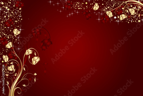 roses de noel or et rouge