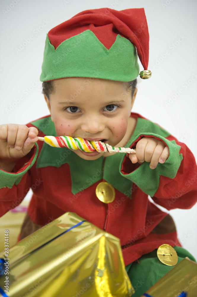 Bebe Deguise En Lutin Mange Une Sucette Stock Photo Adobe Stock Bebe Deguise En Lutin Mange Une Sucette Stock Photo Adobe Stock
