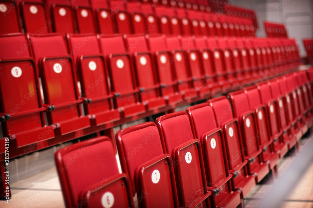 Fototapeta premium Empty seats in a stadium