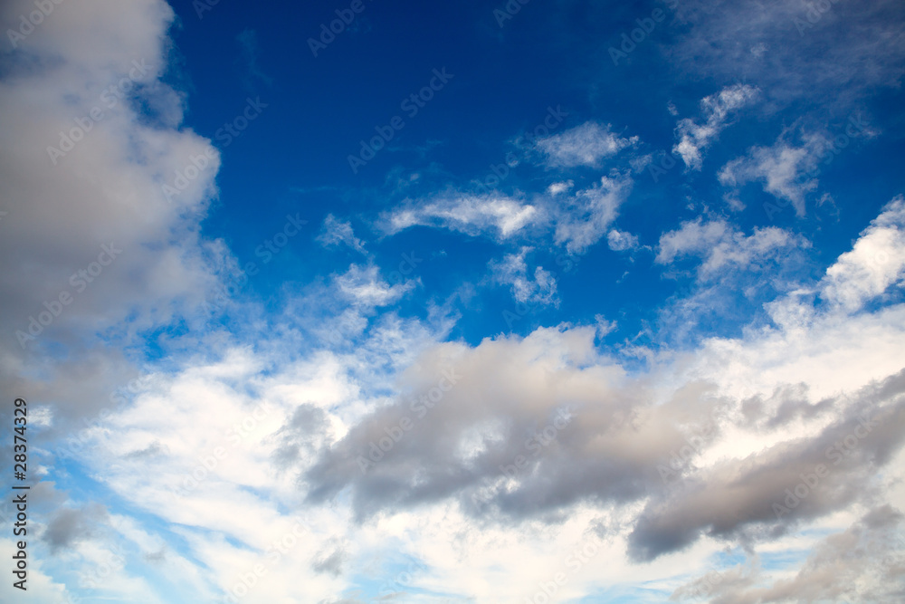 The sky with clouds for a background The sky with clouds for a background