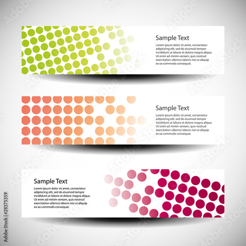 Colorful vector set of tree header design