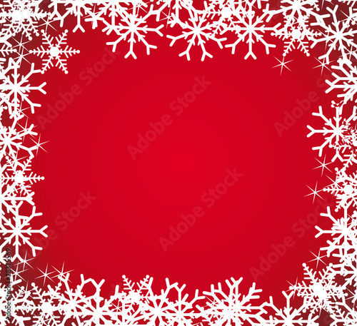 Snowflakes frame background