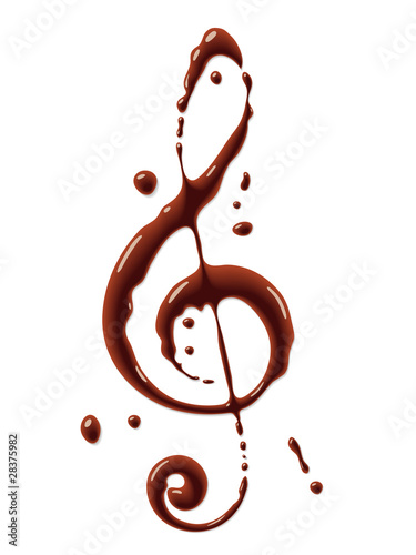 Vector chocolate clef symbol