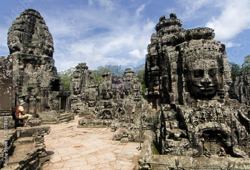 Faces of Bayon, Angkor Wat, Cambodia.