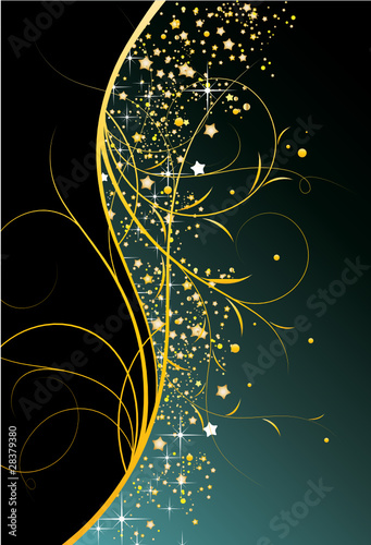 floral de noel nuit étoiles