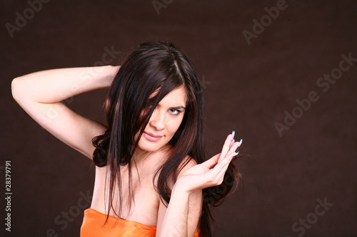 Brunette Woman With Healthy Hairs